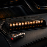12 LED Multifunctional Dashboard Strobe Warning Light for Cars - Black