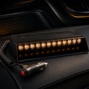 12 LED Multifunctional Dashboard Strobe Warning Light for Cars - Black
