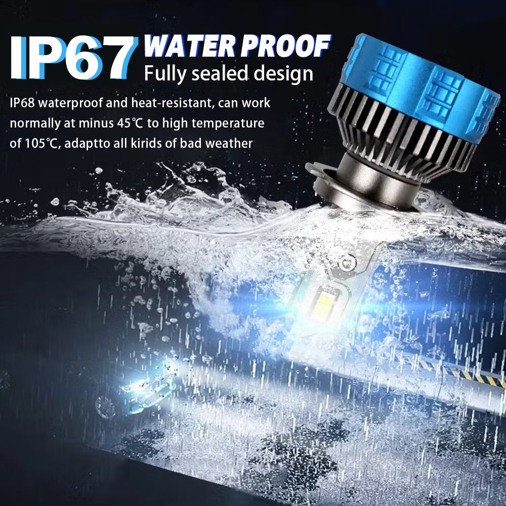 iStar 250W 7500LM LED Headlight Bulb – Universal Fit (H4 / H7 / H11 / 9005 etc.)