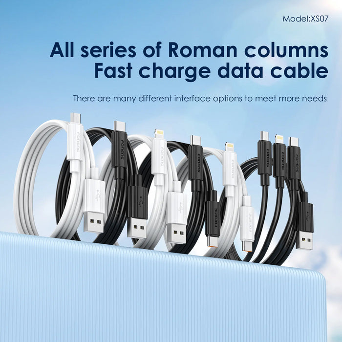 FONENG XS07 1.2m 60W Type-C to Type-C Fast Charging Cable