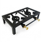 2-Burner Catering Gas Stove with Heavy-Duty Boiling Rings
