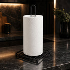 Countertop Paper Towel Holder with Square Metal Base - Black