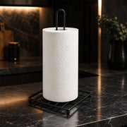 Countertop Paper Towel Holder with Square Metal Base - Black