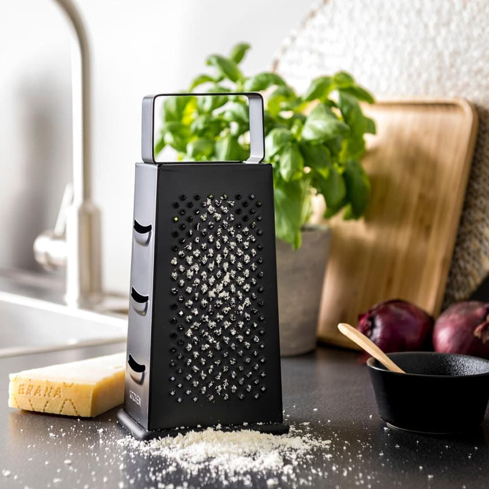 Kitchen Craft Black Non-Stick 9 inch Four-Sided Box Grater