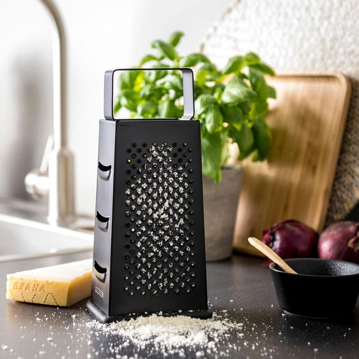 Kitchen Craft Black Non-Stick 9 inch Four-Sided Box Grater