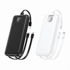 FONENG 10000mAh 22.5W Fast Charging Power Bank with 3 Built-In Cables