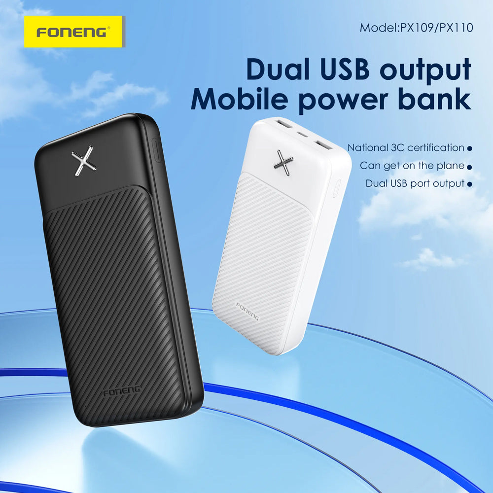 FONENG 10000mAh 2.1A Dual-Output Power Bank