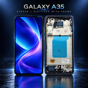 Replacement Screen with Frame for Samsung Galaxy A35 5G