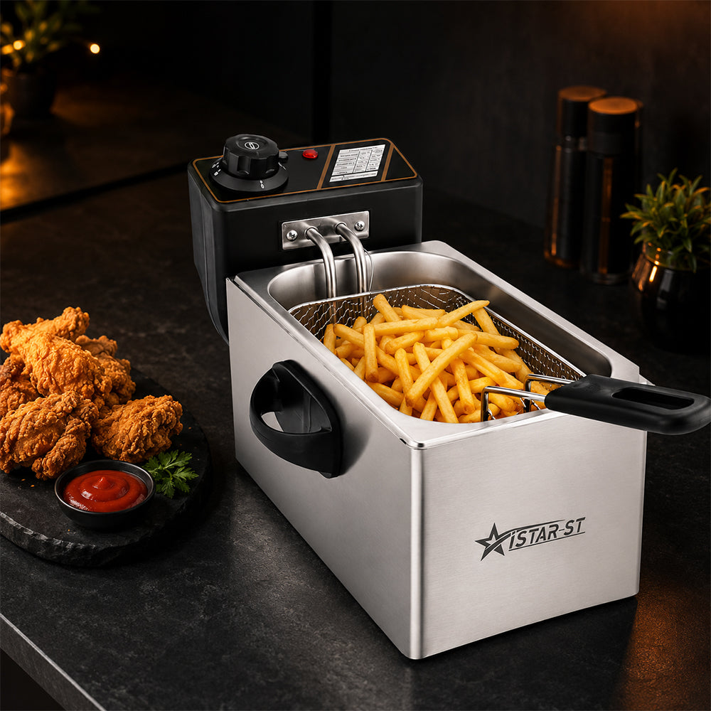 4L Electric Deep Fryer 2000W with Adjustable Temperature Control