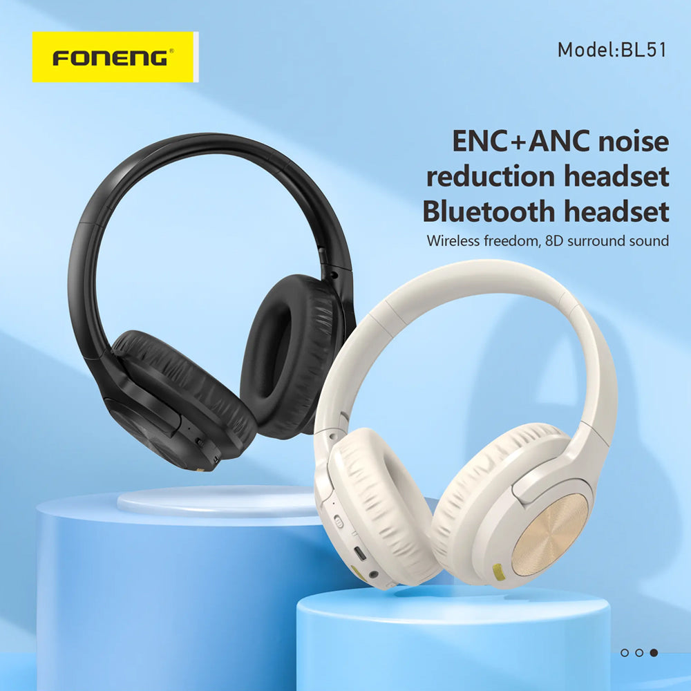FONENG BL51 ANC + ENC Noise Cancelling Bluetooth Headset