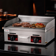 Aruif Commercial Flat Top Gas Griddle with Dual Controls