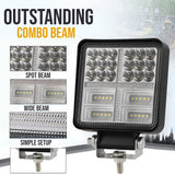 Istar-ST 55mm Dual-Color LED Auxiliary Car Light - Pack Of 2