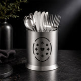 Stainless Steel Cutlery Holder with Drain Holes for Spoons, Forks & Knives