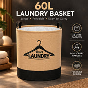 iStar Foldable Laundry Basket with Carry Handles