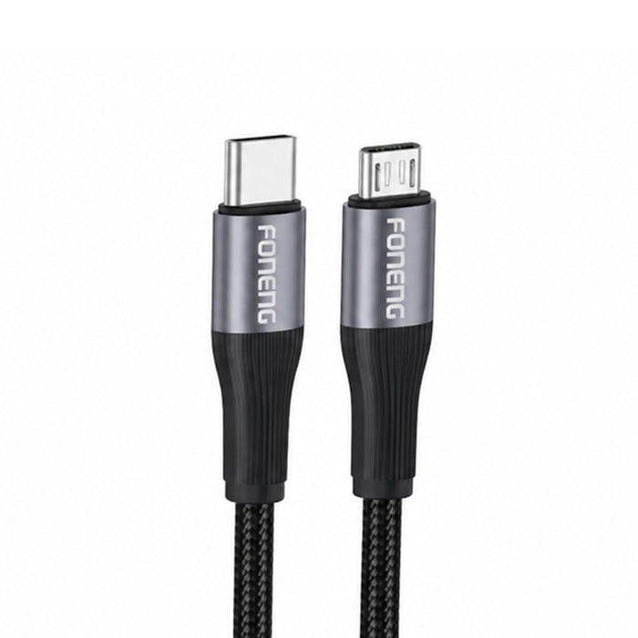FONENG X112 1m Metal Head Braided Charging Cable