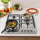 XMY 4-Burner Stainless Steel Built-In LPG Gas Hob