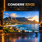 Condere 32-Inch HD Ready Bezel-Less Smart LED TV