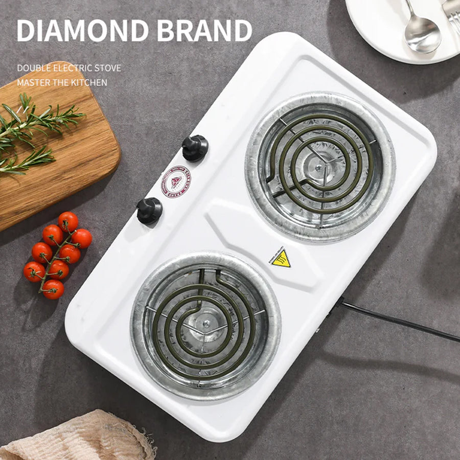 Electric Double Spiral Stove – Portable Dual Hot Plate