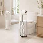 Freestanding Toilet Paper Holder with Storage Basket