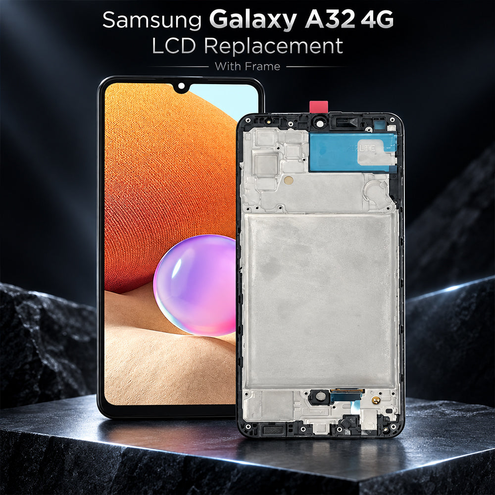Replacement Screen with Frame for Samsung Galaxy A32 4G