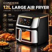 Condere 2800W Digital Air Fryer with Touchscreen - 12L