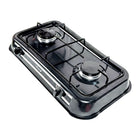 Aruif 2-Burner Porcelain Gas Stove – 59cm Double Burner High-Efficiency Cooker