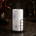Black Countertop Paper Towel Holder with Freestanding Metal Stand