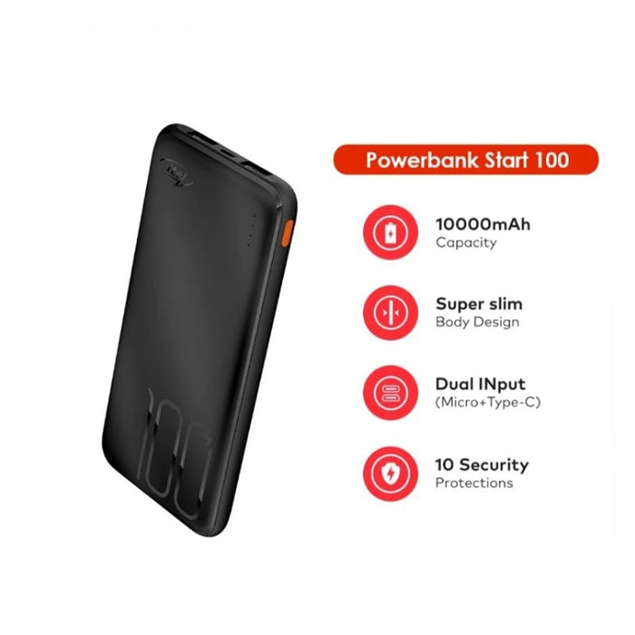 iTel Star 100 Super Slim Power Bank – 10,000mAh Dual Fast Charging
