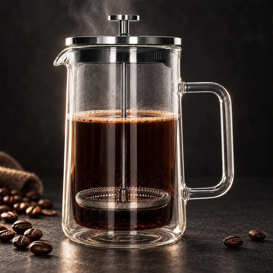 Glass French Press Coffee & Tea Maker - 1000ml