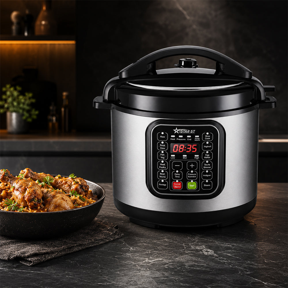 iStar-ST 5L Digital Electric Pressure Cooker with 12 Cooking Functions