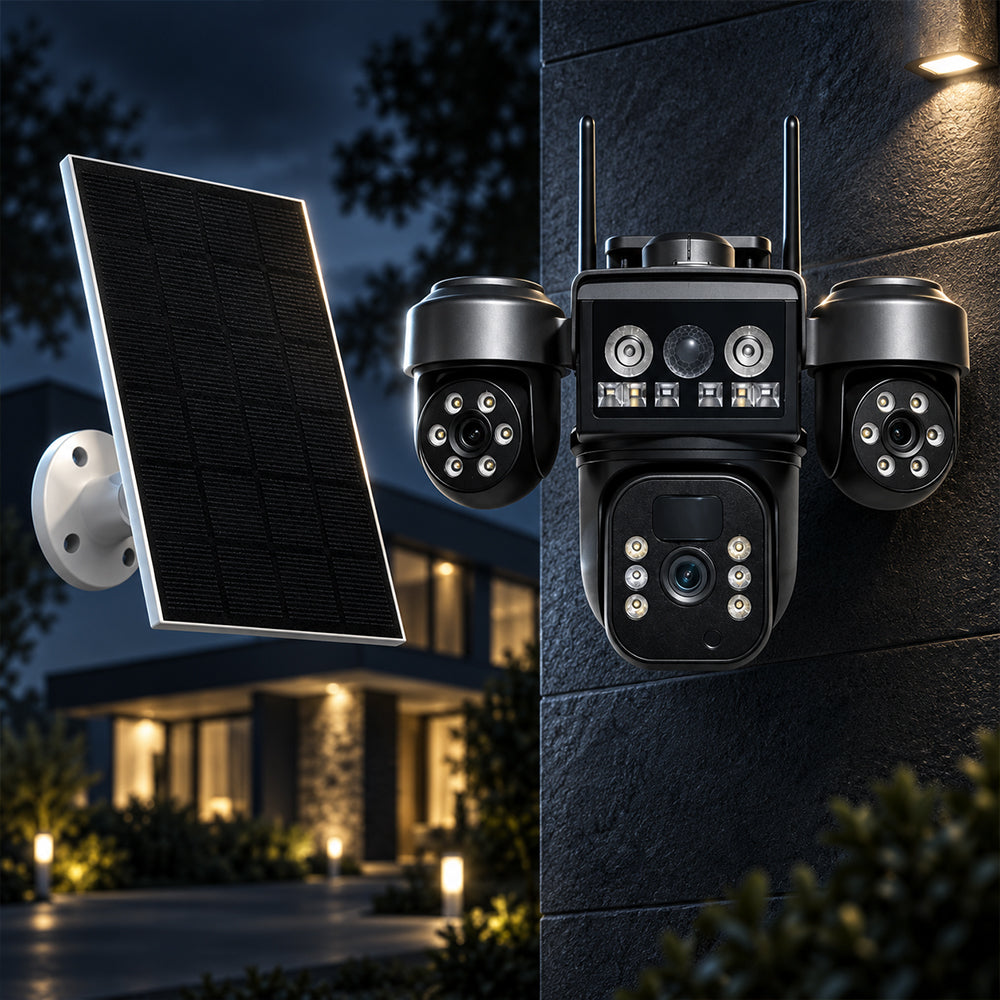 4G LTE Solar-Powered Outdoor Security Camera with EseeCloud App