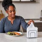 Silver Metal Napkin Holder for Kitchen Counter & Dining Table