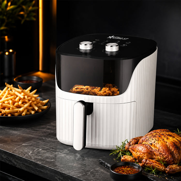 iStar-ST 10L Manual Air Fryer 1200W with Timer - White & Black