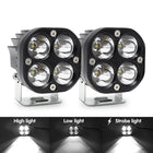 40W LED Square Driving Lights – Set of 2