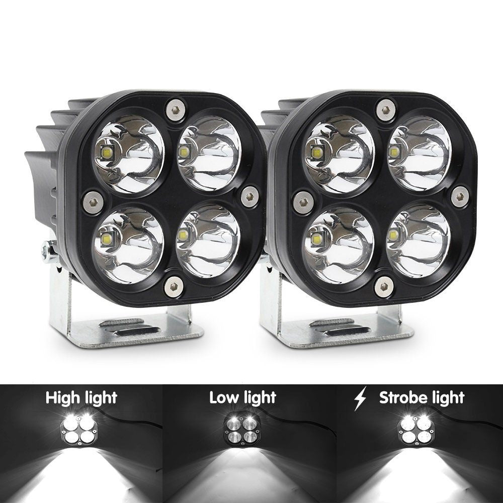 40W LED Square Driving Lights – Set of 2