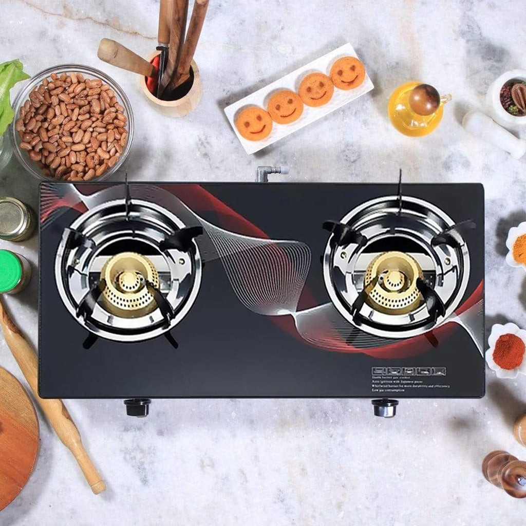 iStar 2 Burner Portable Glass Panel Gas Stove