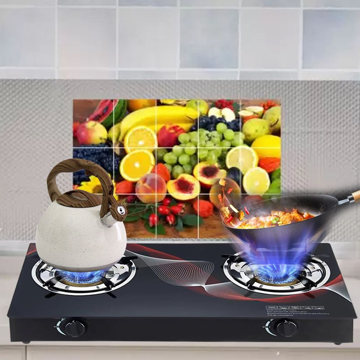 iStar 2 Burner Portable Glass Panel Gas Stove
