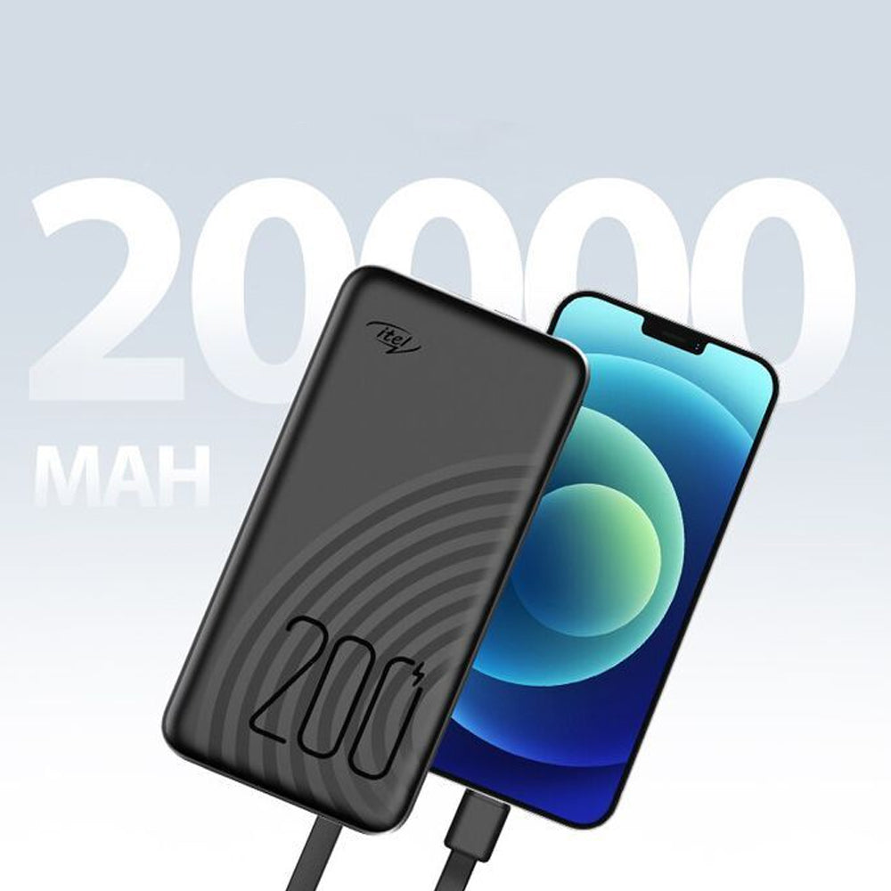 itel Star 200 High-Capacity Power Bank – 20,000mAh Dual USB Fast Charge