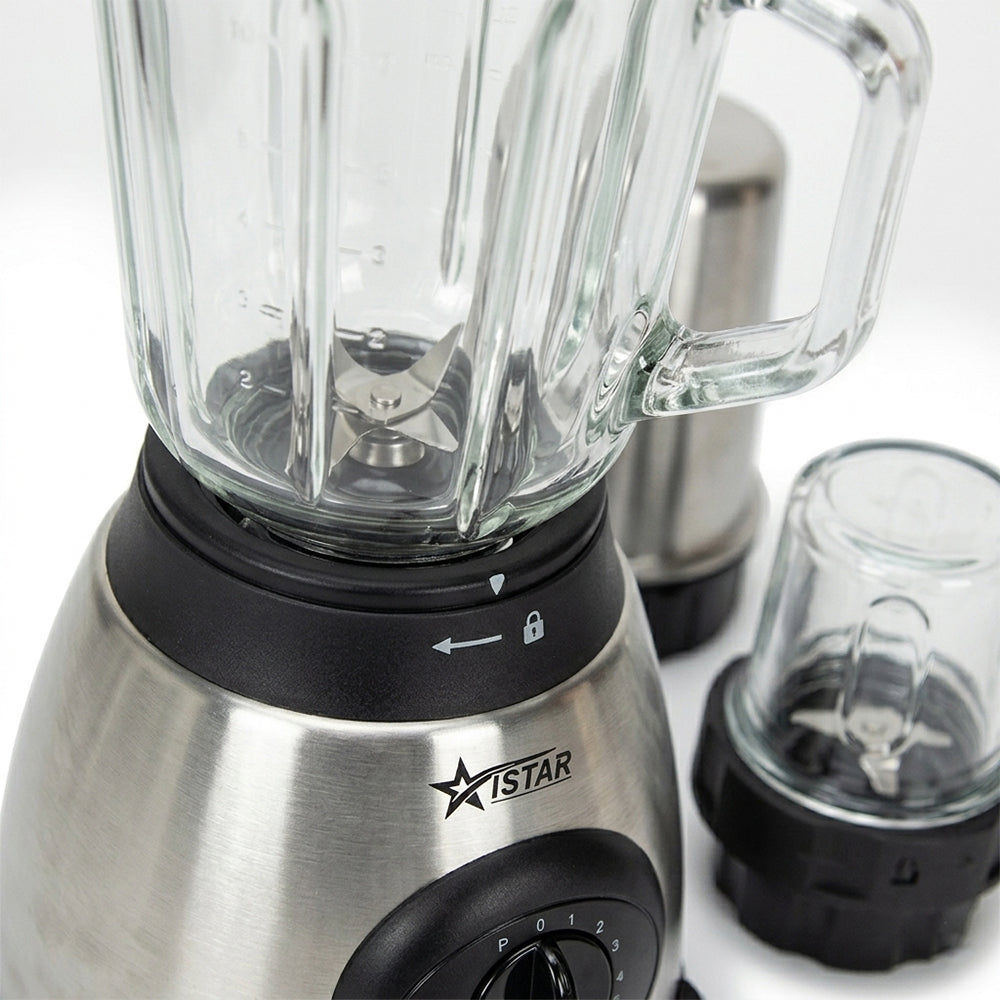 iStar Stainless Steel Blender – Professional Multi-Speed Kitchen Mixer (Silver)