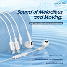 FONENG Half In-Ear Wired Earphones with Microphone – 3.5mm / Type-C / Lightning