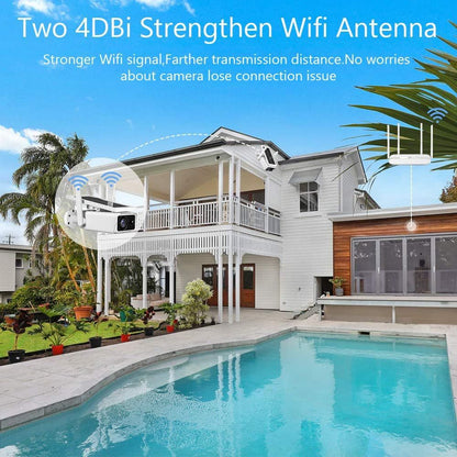 1080P Outdoor Solar-Powered PTZ Security Camera with Smart App Control