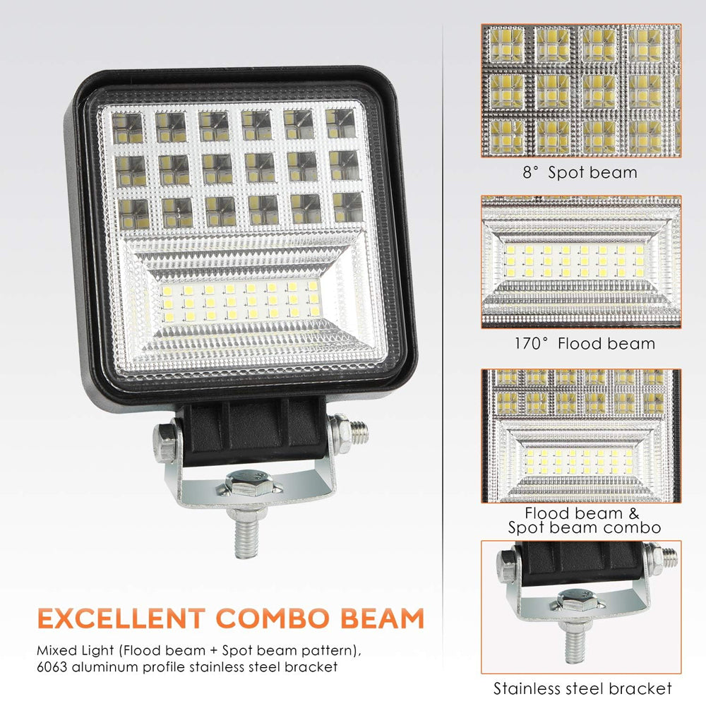 Istar-ST 4-Inch 126W Auxiliary Off-Road & Work Car Light - Pack Of 2