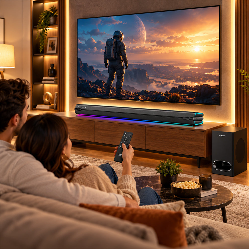 Skyworth 480W 2.1CH Bluetooth Soundbar with Wireless Subwoofer