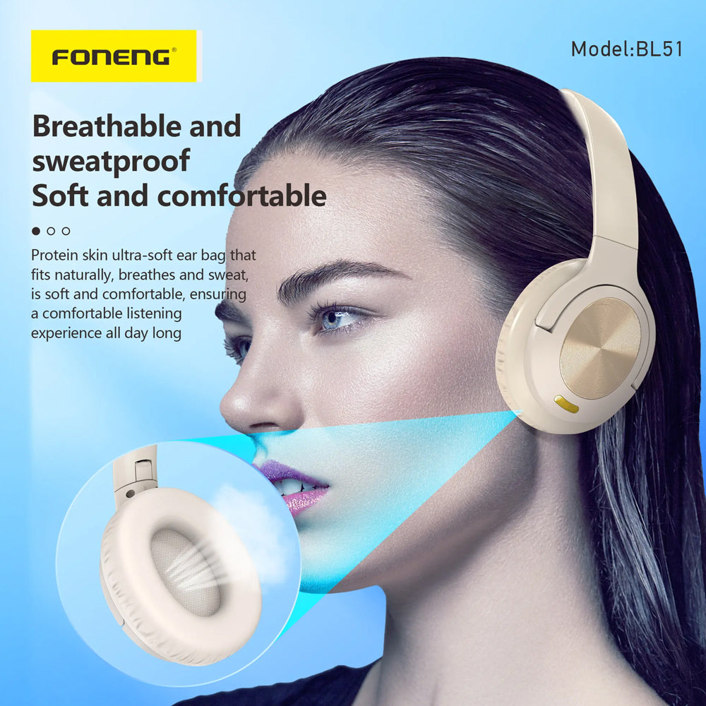 FONENG BL51 ANC + ENC Noise Cancelling Bluetooth Headset