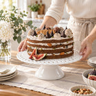 White Porcelain Pedestal Cake Stand - 12 Inch
