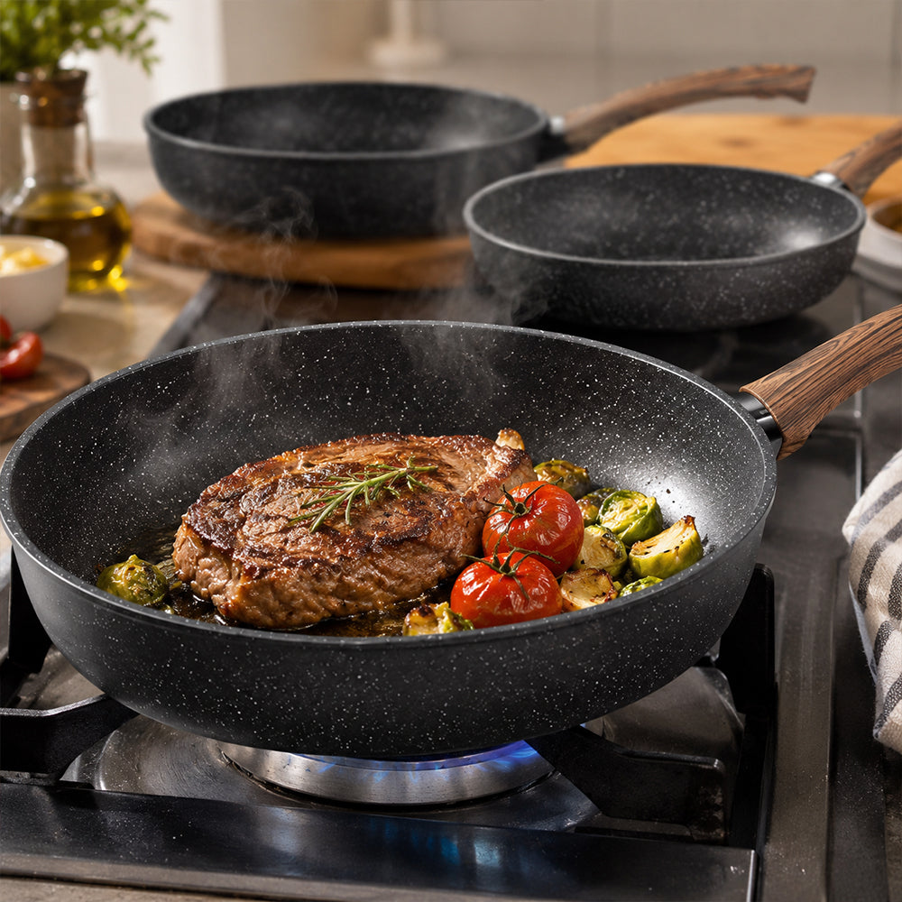 Condere Home 3-Piece Non-Stick Fry Pan Set