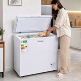Condere 188L Chest Freezer with Top-Opening Lid - White