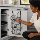 Over-Cabinet Pot Lid Holder Rack for Kitchen Cabinet Door - Black