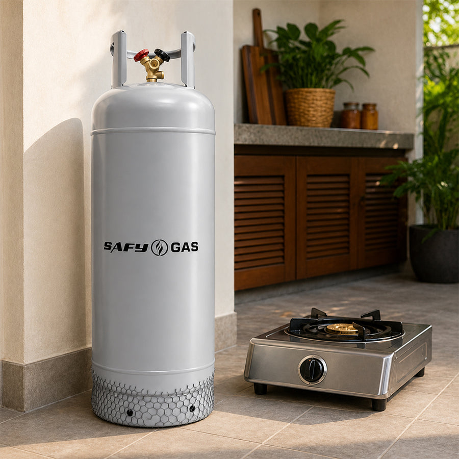 SAFY 48kg Double Valve LPG Gas Cylinder Empty