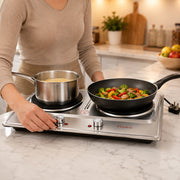 Condere Double Hot Plate Electric Stove with Adjustable Heat Controls